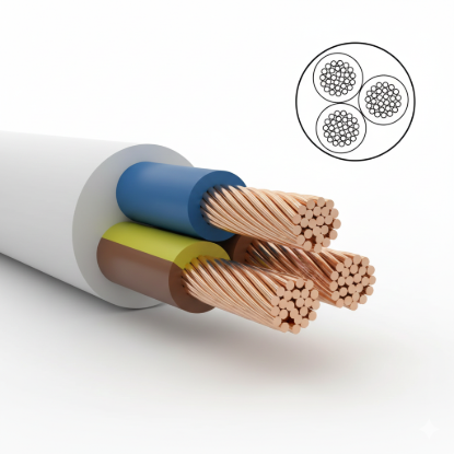 Öznur 3x35 mm² NVV (NYM)  PVC İzoleli, Çok Damarlı, Bir veya Çok Telli Bakır İletkenli Tesisat Kabloları (Antigron)