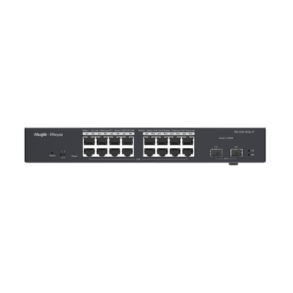 Reyee RG-ES218GC-P 18 Portlu, 10/100/1000 Gigabit, Yönetilebilir Switch, 2 SFP, 16 Port PoE+ (240W)