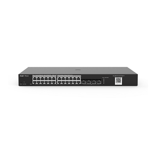 Reyee RG-NBS3100-24GT4SFP-P 24 Portlu, 10/100/1000 Gigabit, L2 Yönetilebilir Switch, 4 SFP, 24 Port PoE+ (370W)