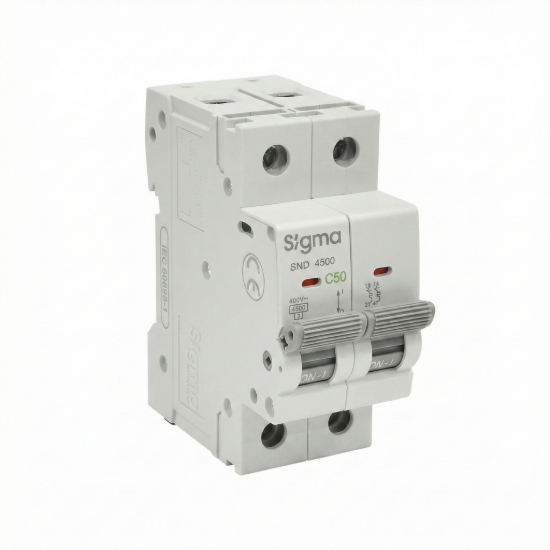 Sigma SND 4500 Otomatik Sigorta 2P kutuplu (2P) (Faz+Nötr)  4.5kA (2A - 63A Arası C Tipi Amper Seçenekli)